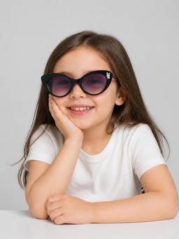 DukieKooky - Black UV Protected Cateye Sunglasses (Dksg650A) (3-12 Years)