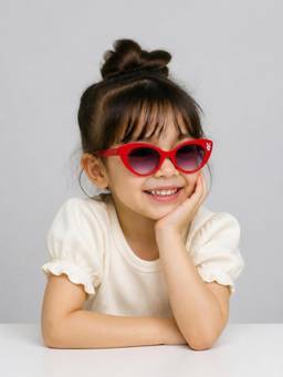 DukieKooky - Black UV Protected Cateye Sunglasses (Dksg650F) (3-12 Years)