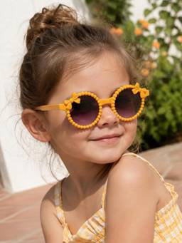DukieKooky - Black UV Protected Round Sunglasses (Dksg654E) (3-12 Years)