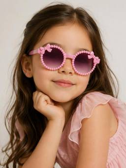 DukieKooky - Black UV Protected Round Sunglasses (Dksg654F) (3-12 Years)