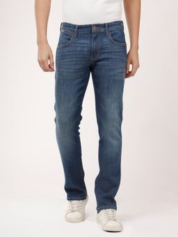 Wrangler - Men Blue Millard Straight Fit Mid Rise Jeans