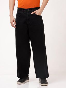Wrangler - Men Black Baggy Fit Mid Rise Jeans