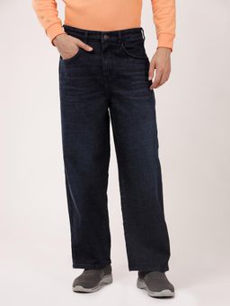 Wrangler - Men Navy Blue Baggy Fit Mid Rise Jeans