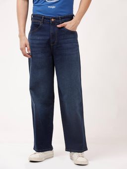 Wrangler - Men Navy Blue Baggy Fit Mid Rise Jeans