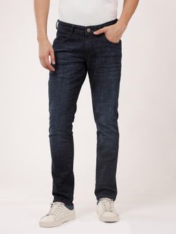 Wrangler - Men Navy Blue Skanders Slim Fit Jeans