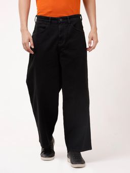 Wrangler - Men Black Baggy Fit Mid Rise Jeans