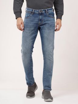 Wrangler - Men Blue Vegas Skinny Fit Mid Rise Jeans