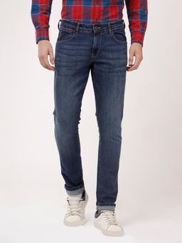 Wrangler - Men Blue Vegas Skinny Fit Mid Rise Jeans