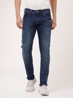 Wrangler - Men Blue Vegas Skinny Fit Mid Rise Jeans