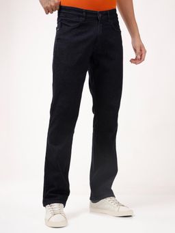 Wrangler - Men Navy Blue Millard Straight Fit Mid Rise Jeans