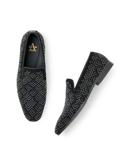 Arrow - Mentis Black Casual Slip On Moccasins