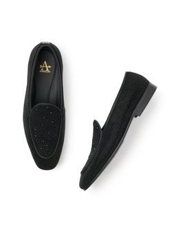 Arrow - Hemp Black Casual Slip On Moccasins
