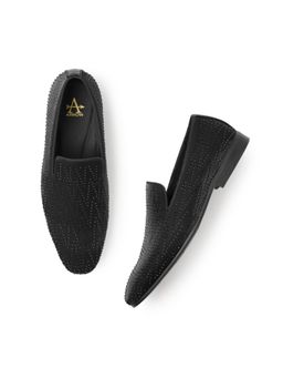 Arrow - Thornes Black Casual Slip On Moccasins