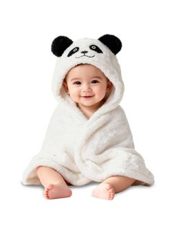 OYO BABY - White Newborn 3-In-1 Swaddle Blanket With Animal Hood (0-12 Months)