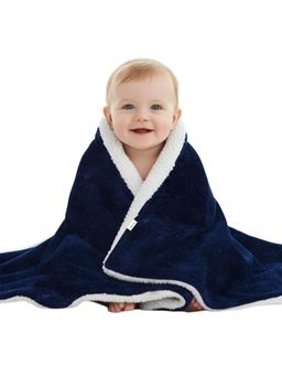OYO BABY - Blue All-Season Fluffy 2-Layer Baby & Toddler Blanket (3 Years)