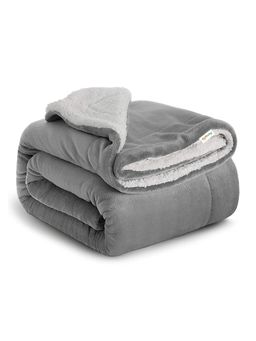 OYO BABY - Grey All-Season Fluffy 2-Layer Baby & Toddler Blanket (3 Years)