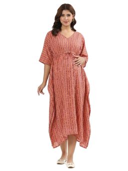 Putchi - V-Neck Cotton Coral Crush feeding Kaftan