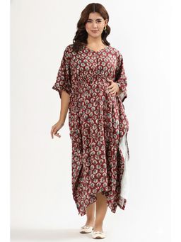 Putchi - V-Neck Cotton Garden Mist feeding Kaftan