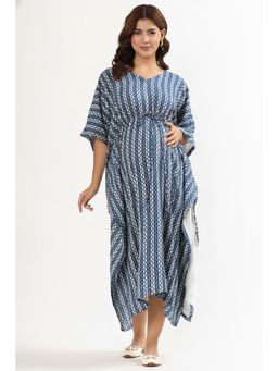 Putchi - V-Neck Cotton Indigo Breeze feeding Kaftan
