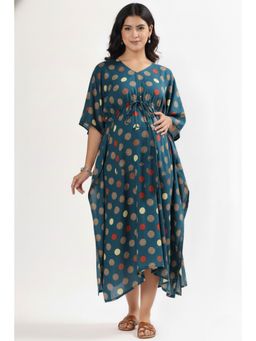 Putchi - V-Neck Cotton Moonlit Dots feeding Kaftan