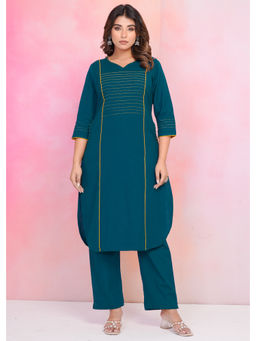 Anurang - Womens Cotton Apple Cut Kurta With Pant