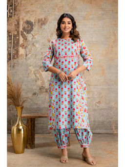 Anurang - Womens Pure Cotton Floral Print Kurta With Salwar