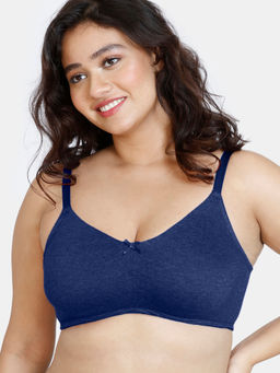 Zivame - Double Layered Non Wired 3/4Th Coverage Sag Lift Bra - Dark Blue