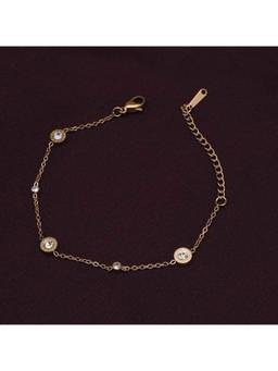 Palmonas - Gold Tone Zirconia Bracelet for Womens