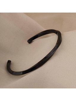 Palmonas - Black Hammered Cuff for Womens