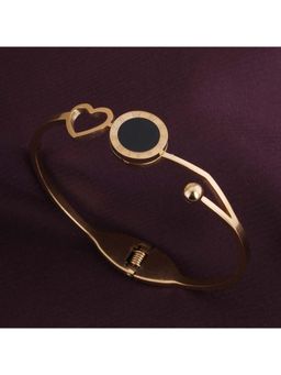 Palmonas - Heart and Black Onyx Bracelet for Womens