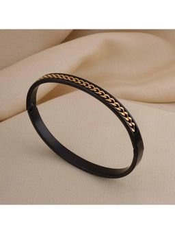Palmonas - Chain Detailed Black Bracelet for Womens
