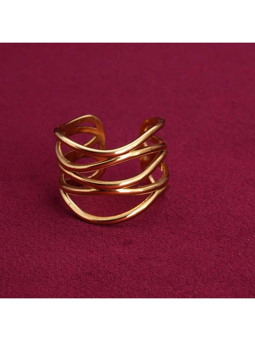 Palmonas Layered Opening Gold Ring for Womens