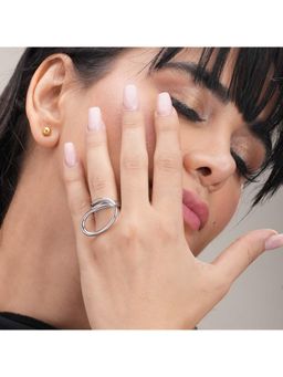 Palmonas - Irregular Modern Silver Ring for Womens