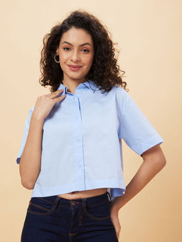 Globus - Women Blue Solid Casual Shirt