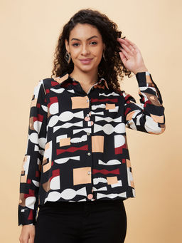 Globus - Women Black Printed Casual Style Shirt