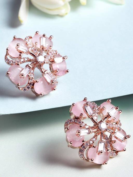 pink cubic earrings