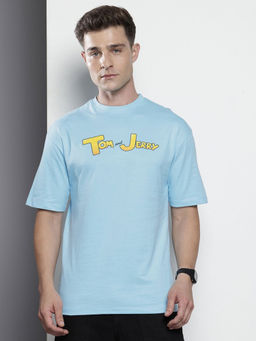 The Indian Garage Co - Men Boxy Fit Tom & Jerry Printed Crew Neck T-Shirt