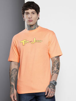 The Indian Garage Co - Men Boxy Fit Tom & Jerry Printed Crew Neck T-Shirt