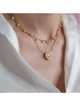 She Ela Jewel - Shukr Rose Quartz Studded Necklace