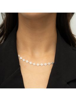 She Ela Jewel - Clover Leaf Chain - Silver Finish