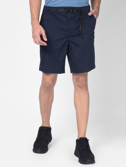 Timberland - Men Relaxed Fit Belted Navy Shorts