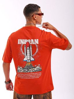 The Indian Garage Co - Men Oversized Graphic Back Printed Crew Neck T-Shirt