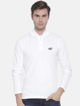 The Indian Garage Co - Men Slim Fit Solid White T-Shirt