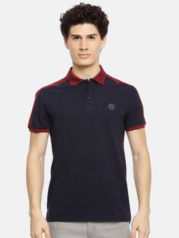 The Indian Garage Co - Men Slim Fit Solid Polo Collar T-Shirt