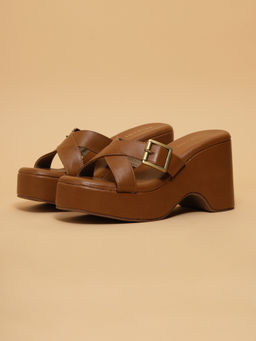 ERIDANI - Isla Buckle Heels Brown