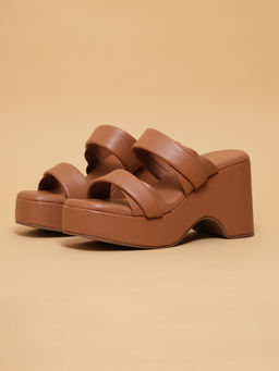 ERIDANI - Jennaa Slip-On Heels Tan