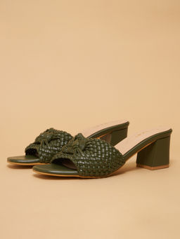 ERIDANI - Juiliya Woven Heels Green