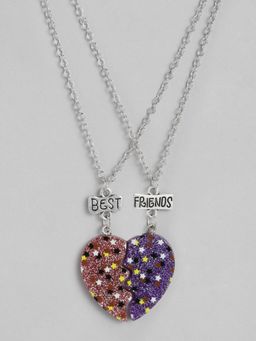 EL REGALO - Necklace for Kids Girls Silver (Set of 2)
