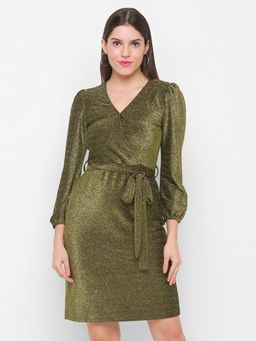 Globus - Green Self Design Dress