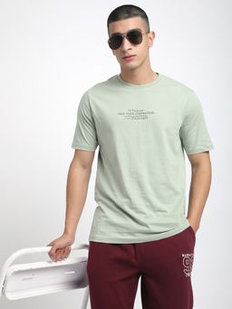 R&B - Green Typography Casual Men T-Shirt